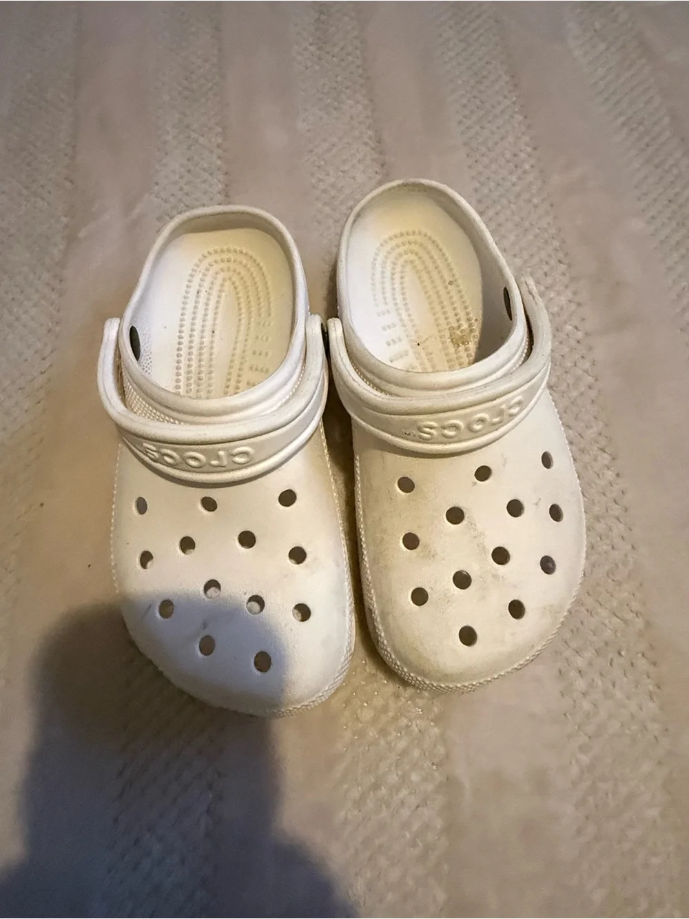 CROCS Kids White Vented Clog Sandals